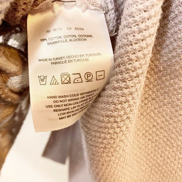 Knitted & Knotted Anthopoloie Womens Gray Tie Front Cardigan Sweater Medium - Picture 5 of 8